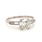 1.14 Art Deco Diamond Engagement Ring in Platinum