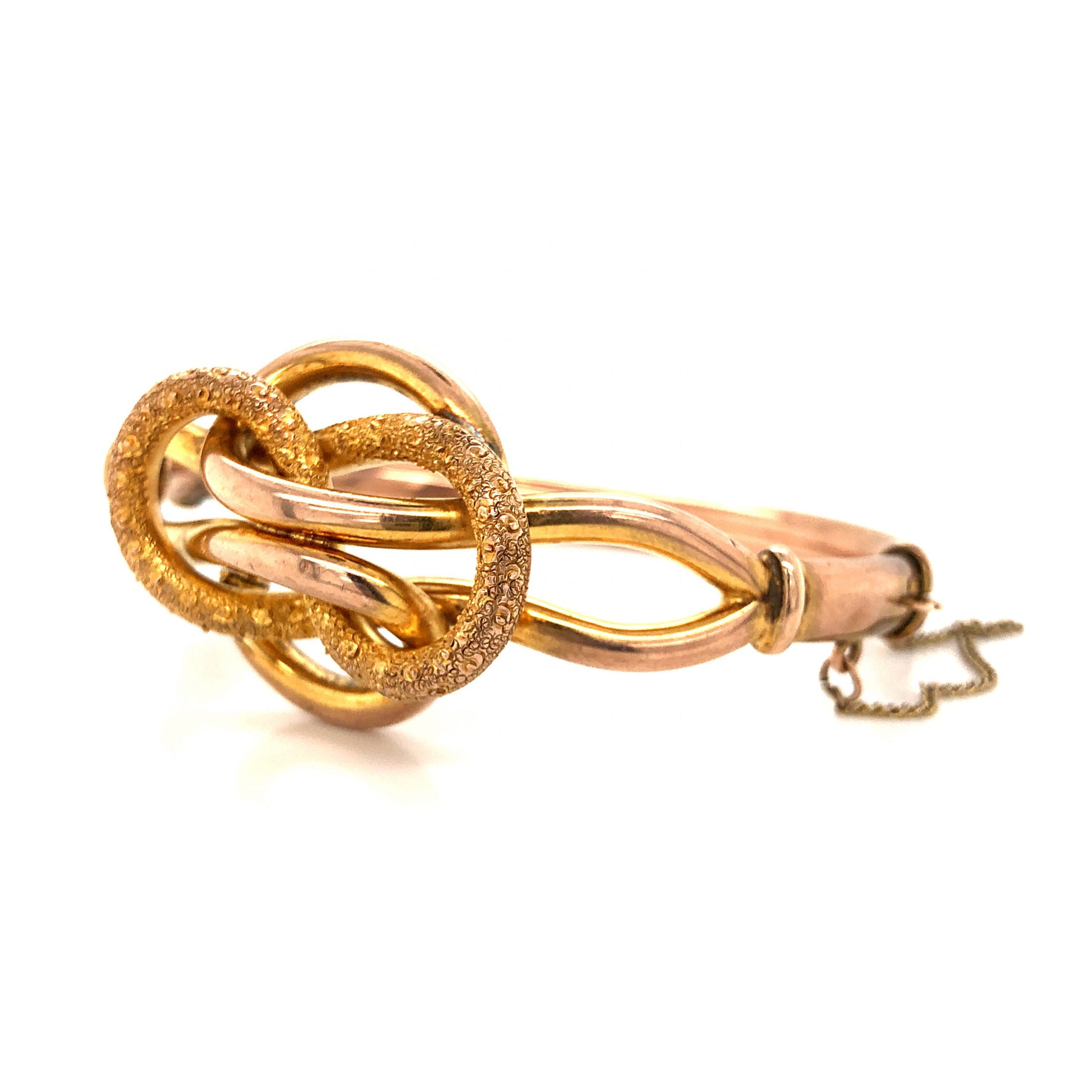 Victorian Knot Bangle Bracelet in 10k Gold