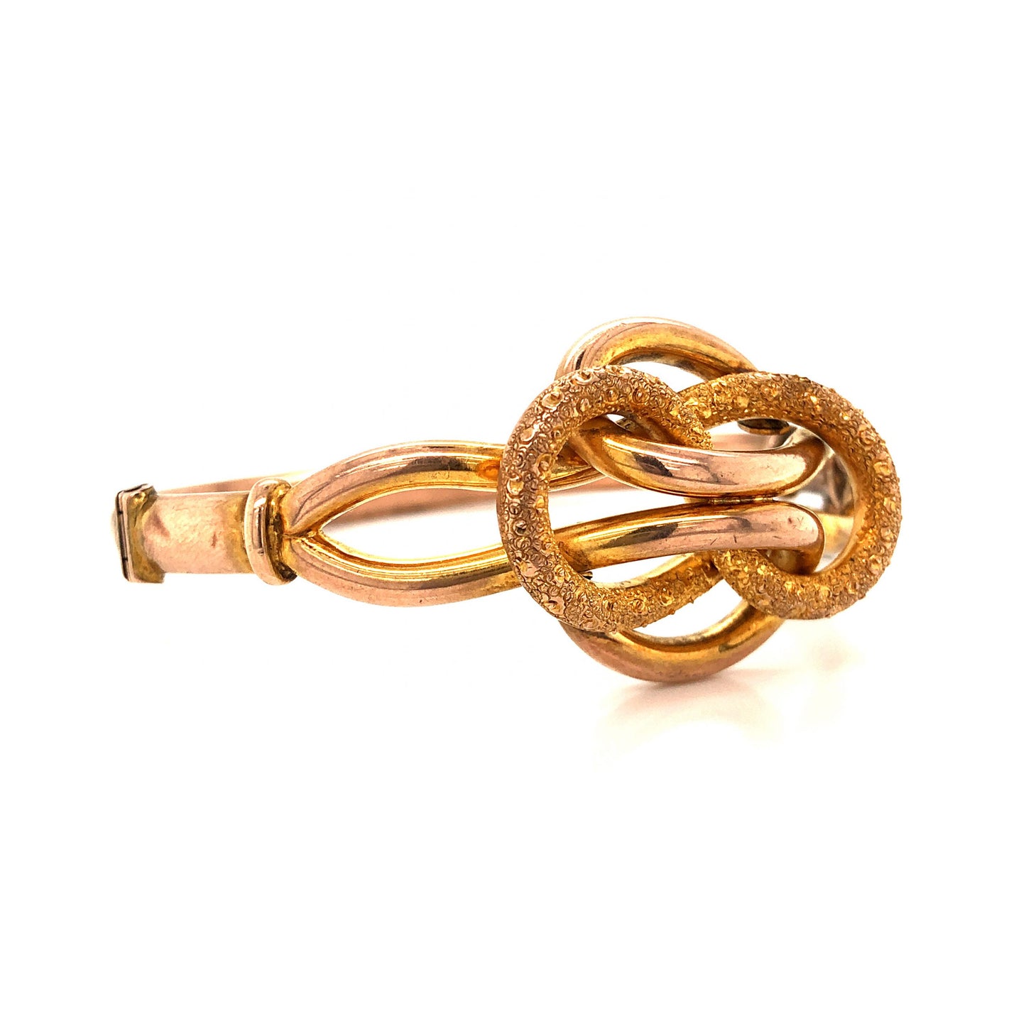 Victorian Knot Bangle Bracelet in 10k Gold