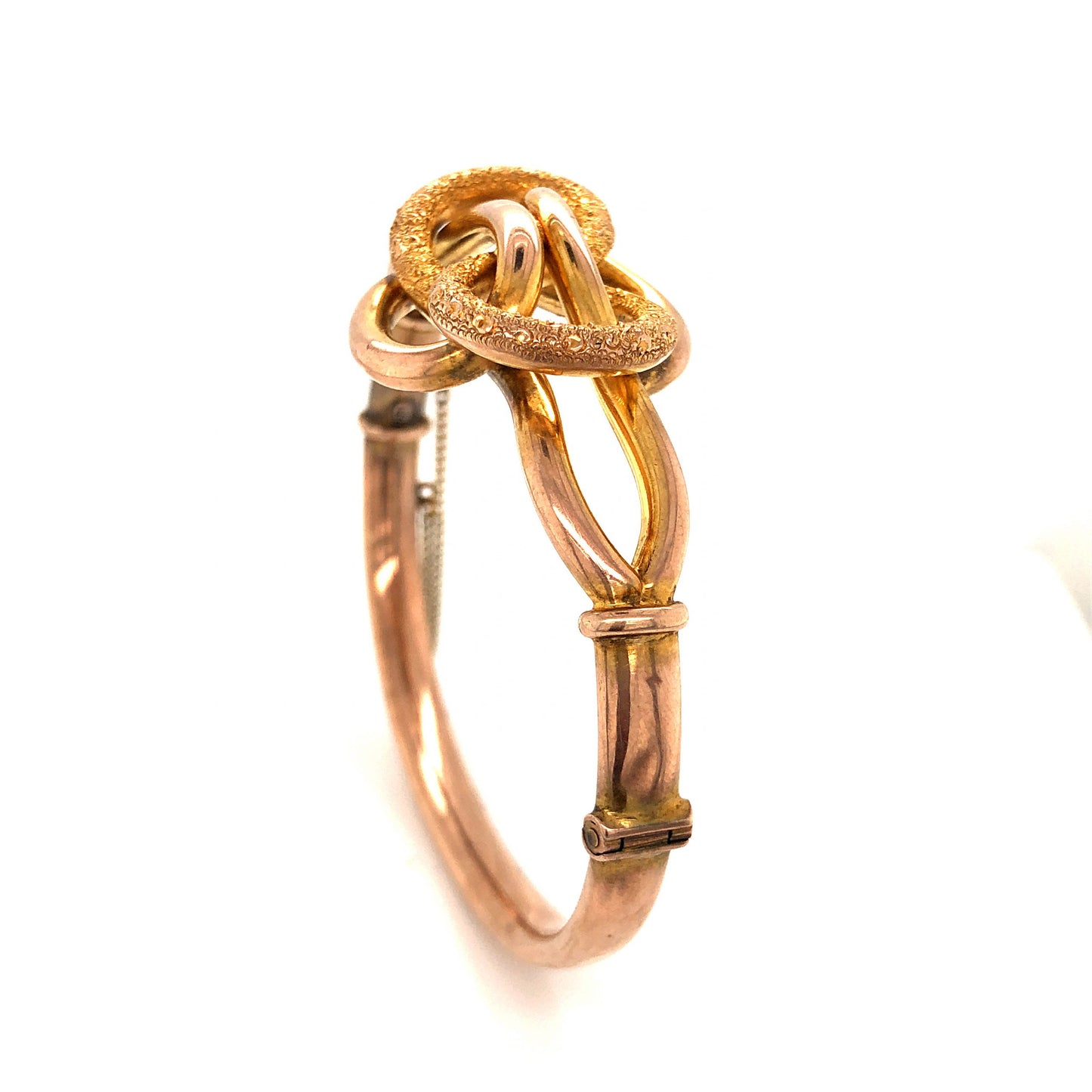 Victorian Knot Bangle Bracelet in 10k Gold