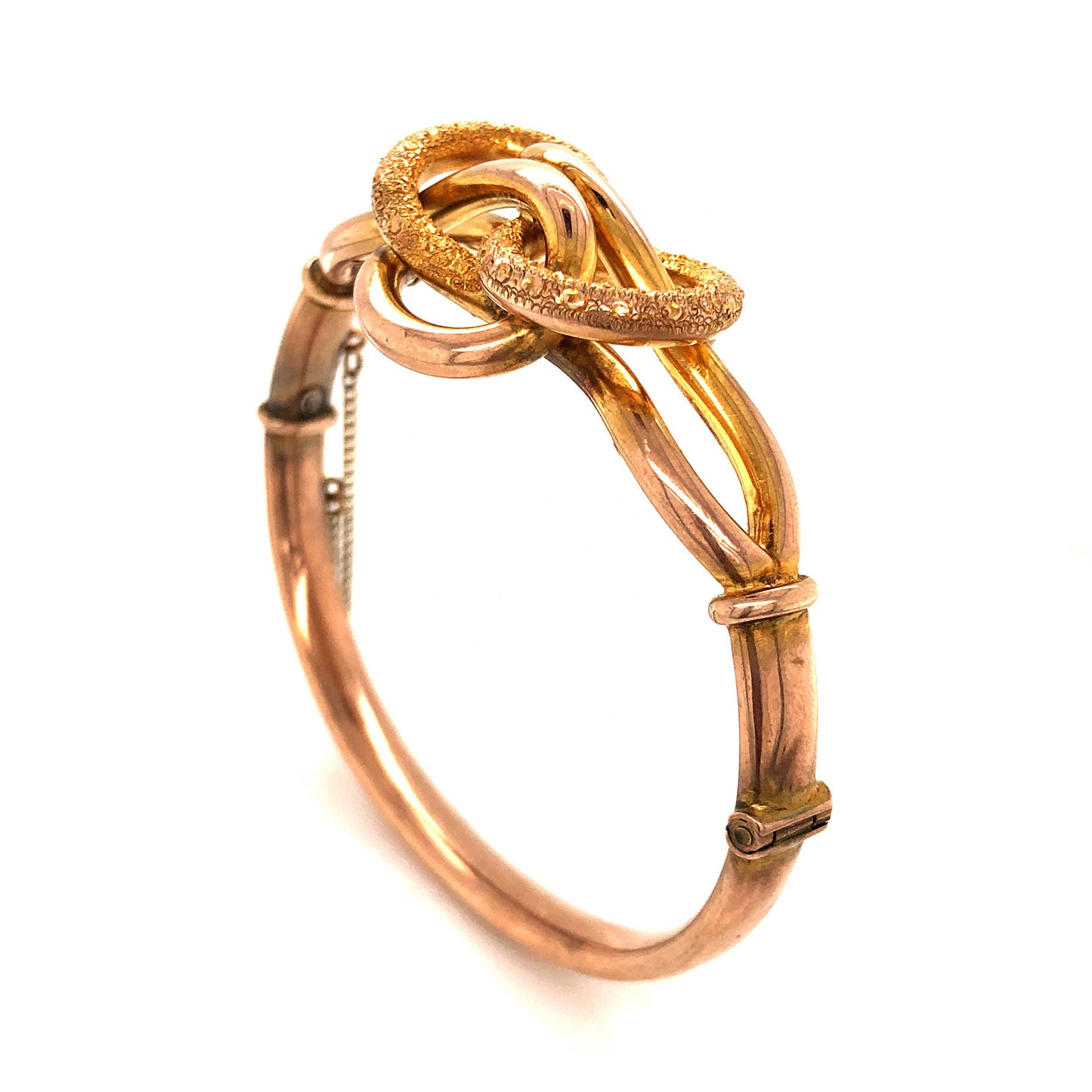 Victorian Knot Bangle Bracelet in 10k Gold