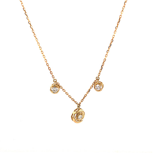 .20 Diamond Pendant Necklace in 14k Yellow Gold