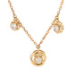 Three Stone Diamond Pendant Necklace in 14k Yellow Gold