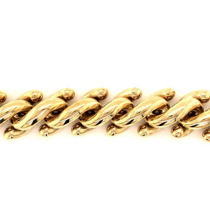 Chunky S-Hook Link Bracelet in 14k Yellow Gold