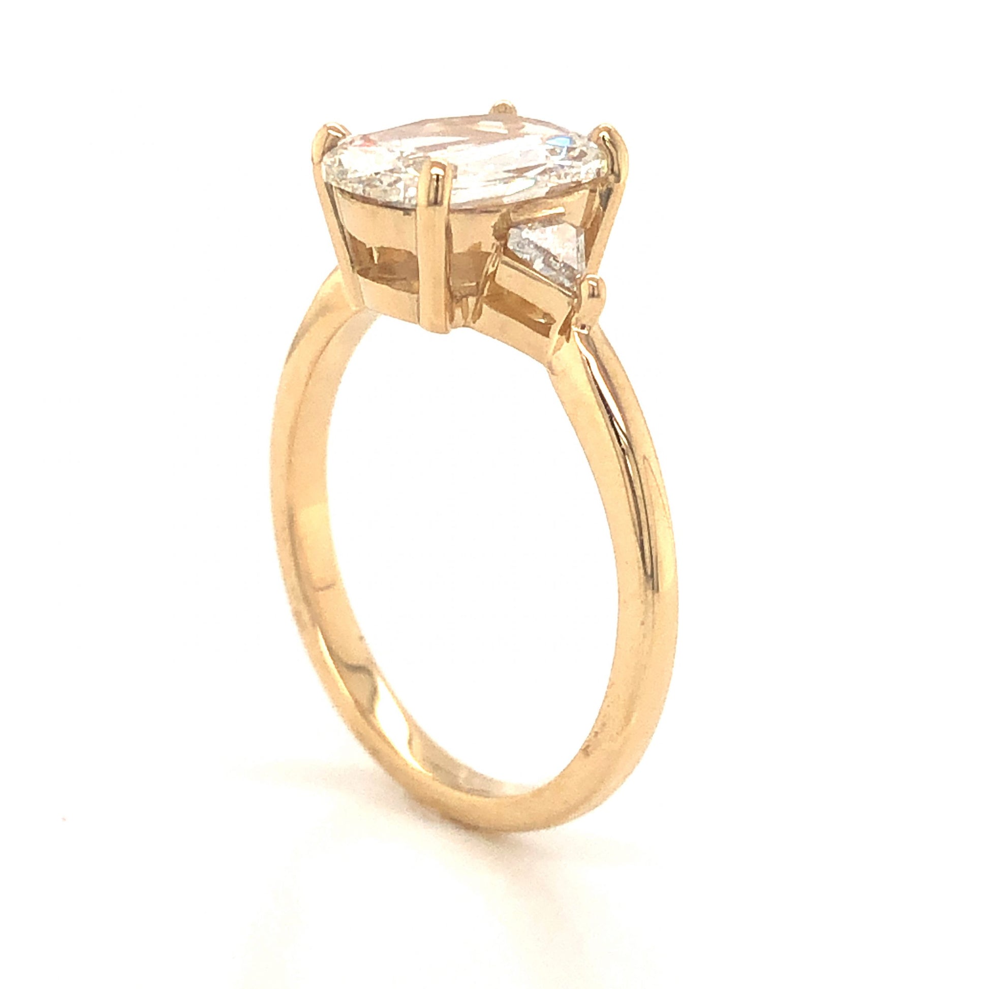1.50 Old Mine Cushion Cut Diamond Engagement Ring in 14k Yellow Gold