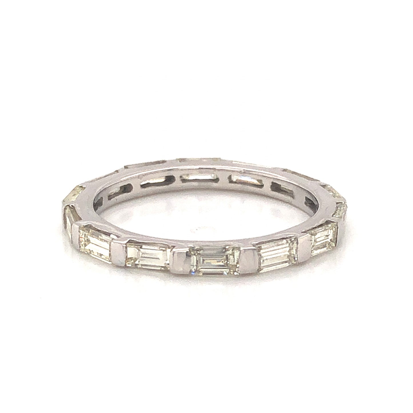 Baguette Cut Diamond Eternity Wedding Band in 14k White Gold