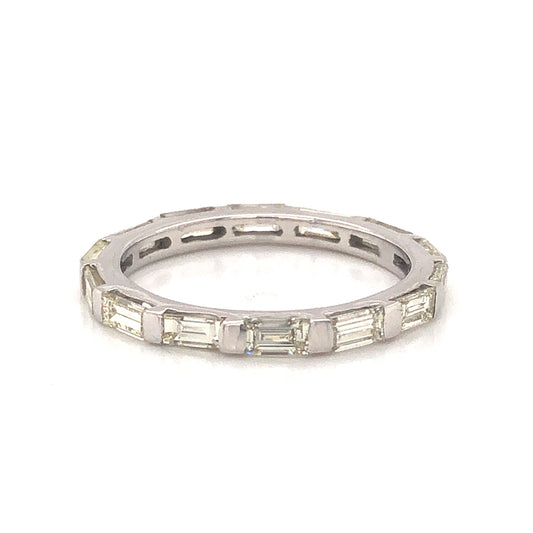 Baguette Cut Diamond Eternity Wedding Band in 14k White Gold