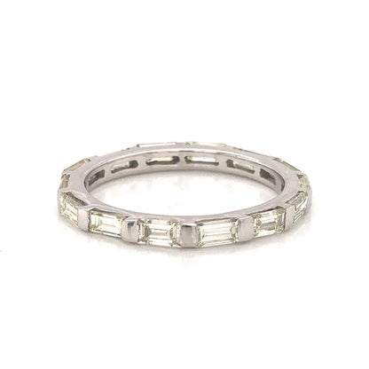 Baguette Cut Diamond Eternity Wedding Band in 14k White Gold