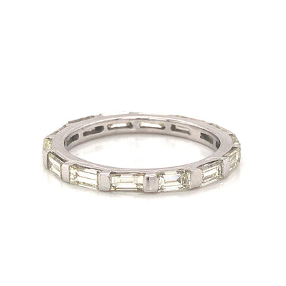 Baguette Cut Diamond Eternity Wedding Band in 14k White Gold