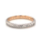 2.6mm Antique Engraved Wedding Band in 18k White & Yellow Gold