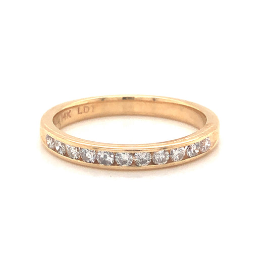 .33 Channel Set Diamond Wedding Band in 14k Yellow Gold