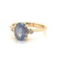 Oval Cut Lavender Sapphire Engagement Ring in Yellow Gold
