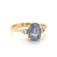 Oval Cut Lavender Sapphire Engagement Ring in Yellow Gold