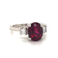 Tacori Oval Ruby Engagement Ring in Platinum