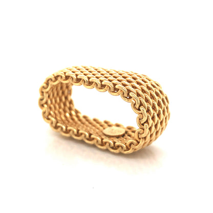 Somerset Mesh Tiffany & Co. Ring in 18K Yellow Gold
