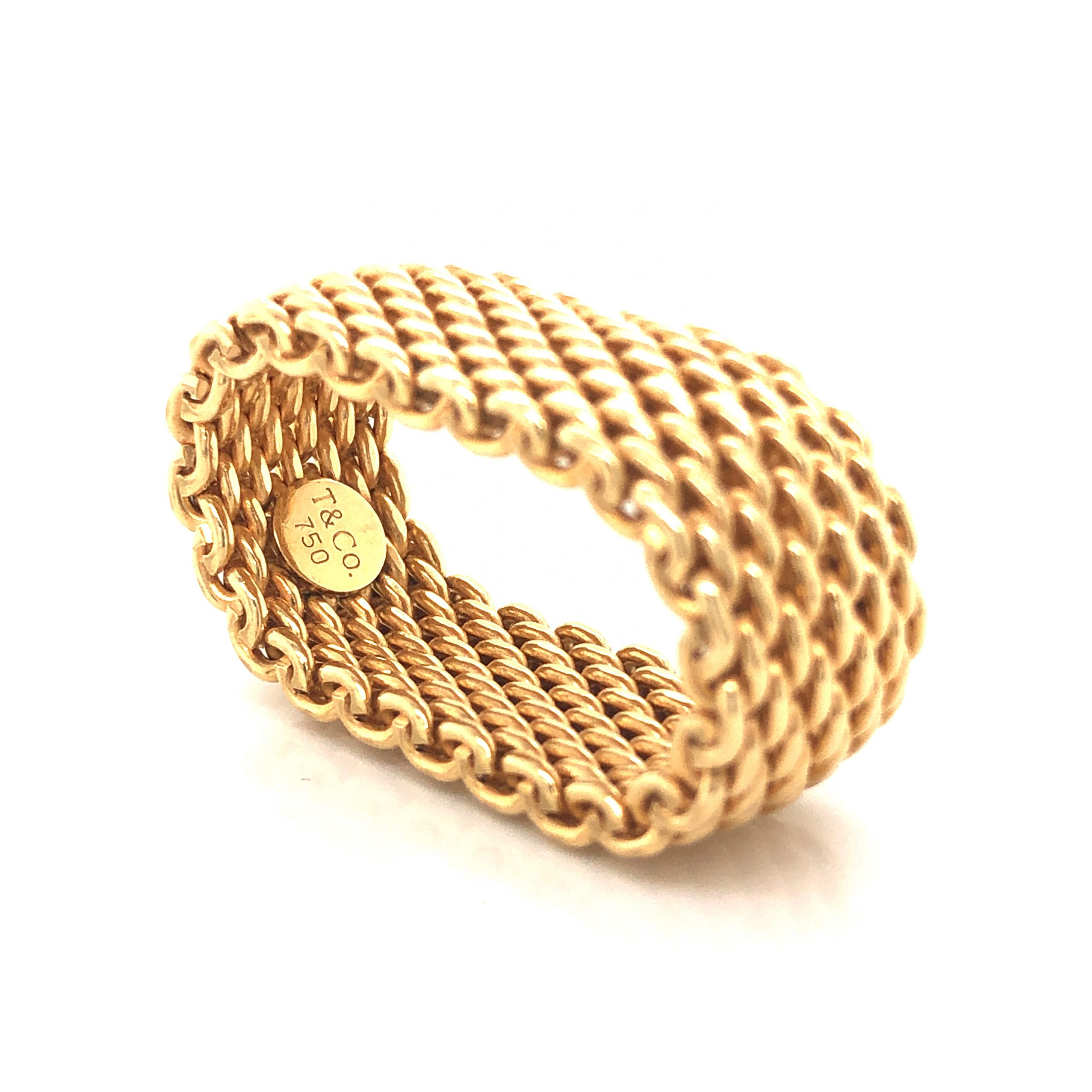 Tiffany & Co. 18k Rose Gold Diamond Narrow Somerset Ring – Oliver Jewellery