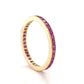 Channel Set Round Ruby Eternity Band in 14k Yellow Gold