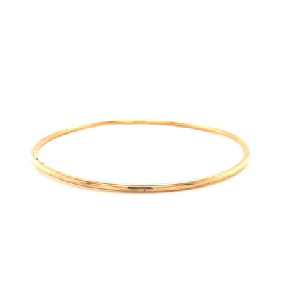 Thin Yellow Gold Bangle Bracelet in 14k