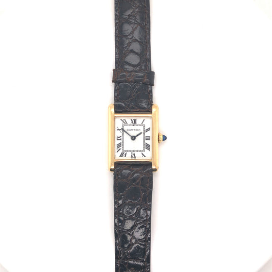 Cartier Tank Watch in 18k Yellow Gold