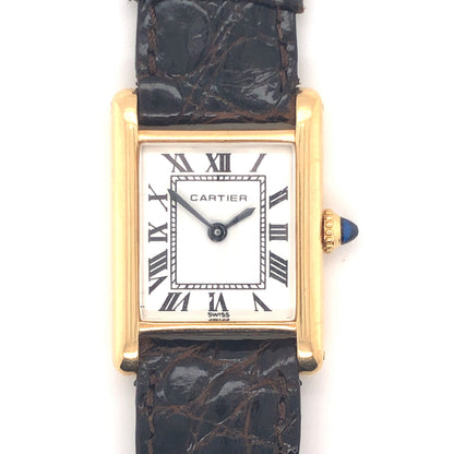 Cartier Tank Watch in 18k Yellow Gold