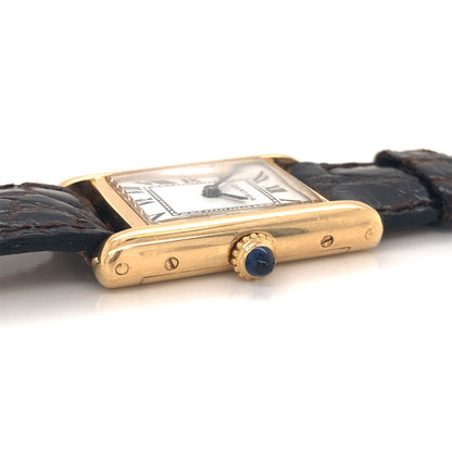 Cartier Tank Watch in 18k Yellow Gold