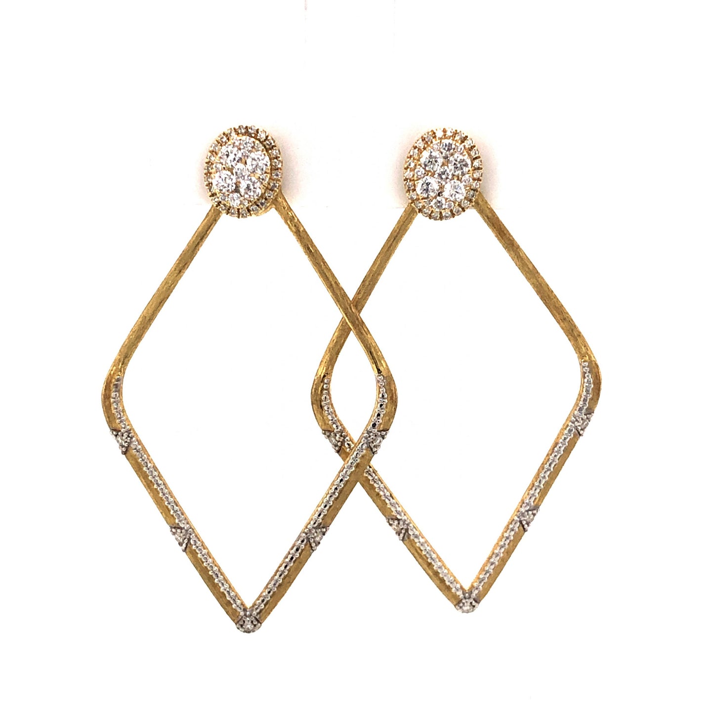 Diamond Earring Jackets in 18k Yellow Gold