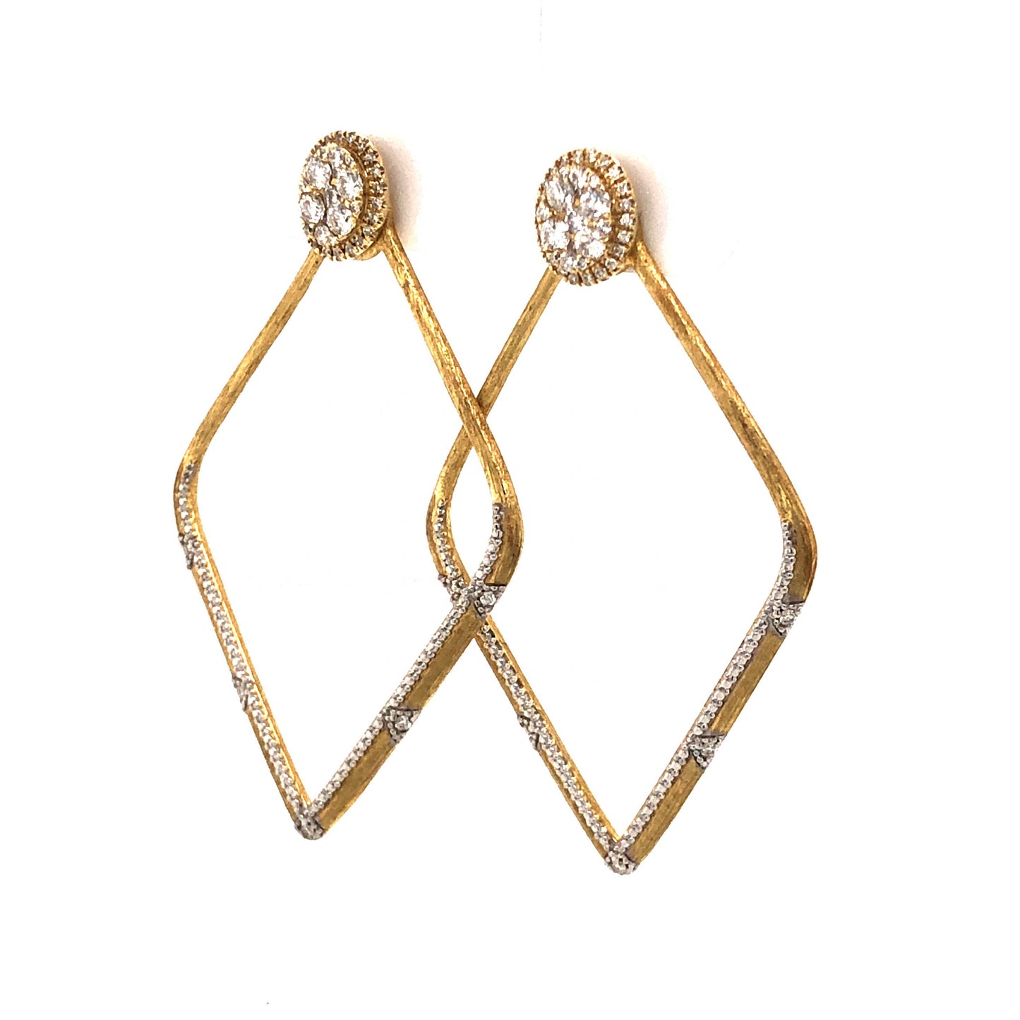 Diamond Earring Jackets in 18k Yellow Gold