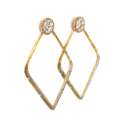 Diamond Earring Jackets in 18k Yellow Gold