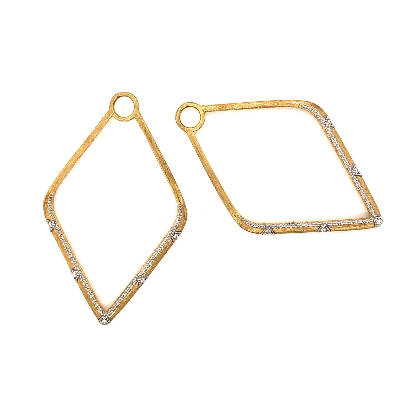 Diamond Earring Jackets in 18k Yellow Gold