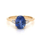 2.23 Oval Cut Sapphire Engagement Ring in Yellow Gold