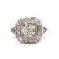 1.00 Carat Art Deco Diamond Engagement Ring in 18k White Gold