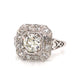 1.00 Carat Art Deco Diamond Engagement Ring in 18k White Gold