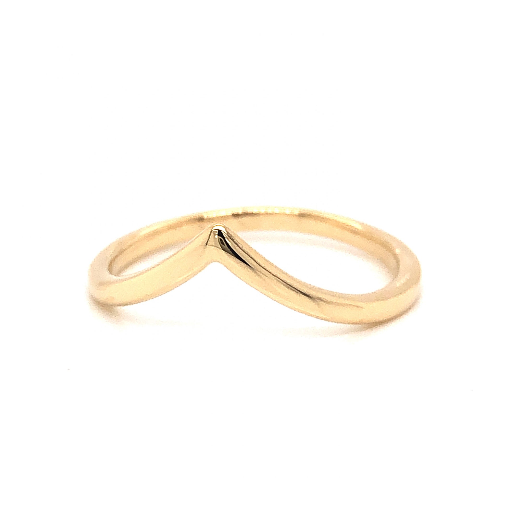 Thin Contoured Wedding Band in 14k Yellow GoldComposition: 14 Karat Yellow GoldRing Size: 7.5Total Gram Weight: 1.9 gInscription: 14k