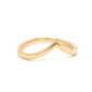 Thin Contoured Wedding Band in 14k Yellow Gold