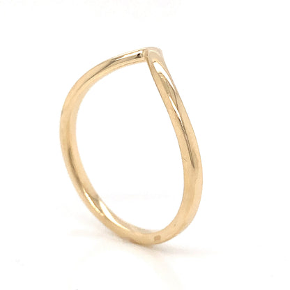 Thin Contoured Wedding Band in 14k Yellow Gold
