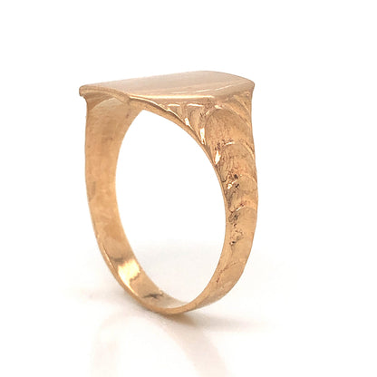 Victorian Hexagonal Signet Ring in 10k Yellow Gold