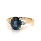 2.33 Oval Cut Sapphire Engagement Ring in 14k Yellow Gold
