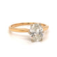 1.01 Oval Cut Diamond Engagement Ring in 14k Yellow Gold