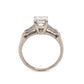 .97 Emerald Cut Art Deco Diamond Engagement Ring in Platinum