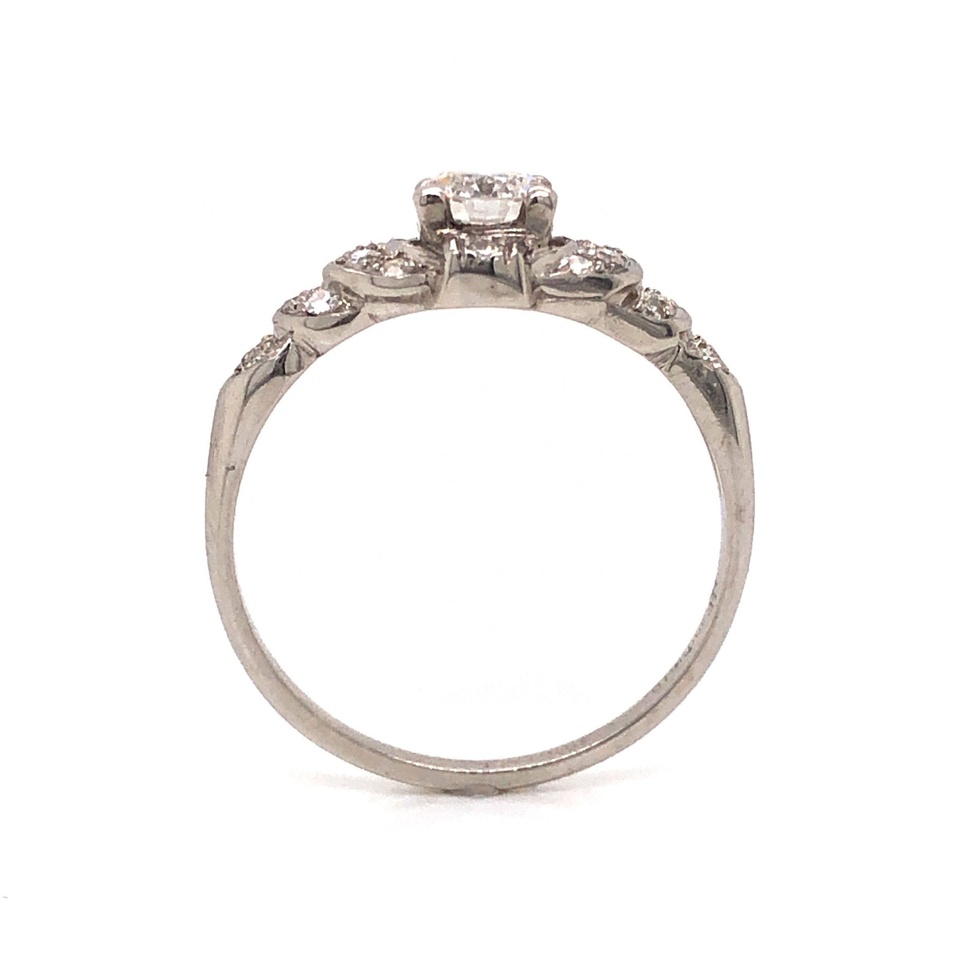 .43 Antique Art Deco Diamond Engagement Ring in Platinum