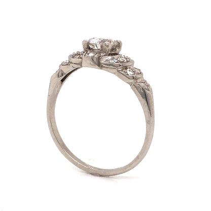 .43 Antique Art Deco Diamond Engagement Ring in Platinum