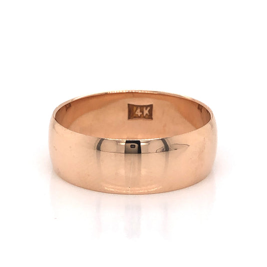 Mid-Century 6.5mm Wedding Band in 14k Rose Gold