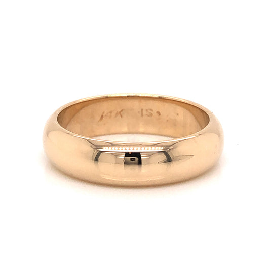 5mm Modern Wedding Band in 14k Yellow Gold