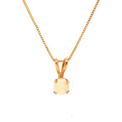 Opal Pendant Necklace in 14k Yellow Gold