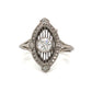 Marquise Shaped Art Deco Diamond Cocktail Ring in Platinum