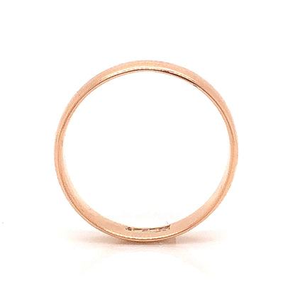 Mid-Century 5mm Wedding Band in 18k Rose Gold