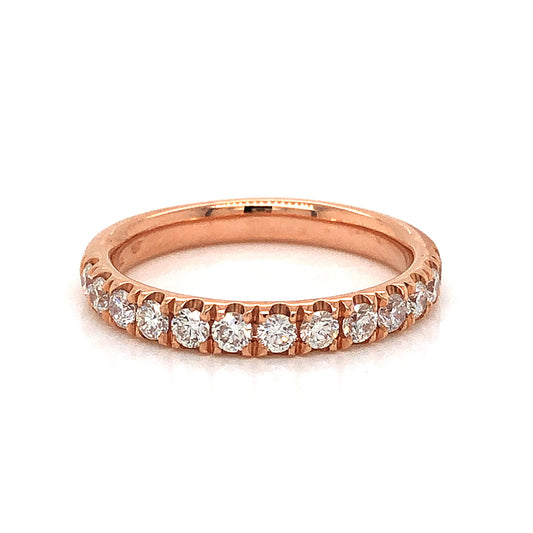 .52 Half Eternity Round Diamond Band in 14k Rose Gold