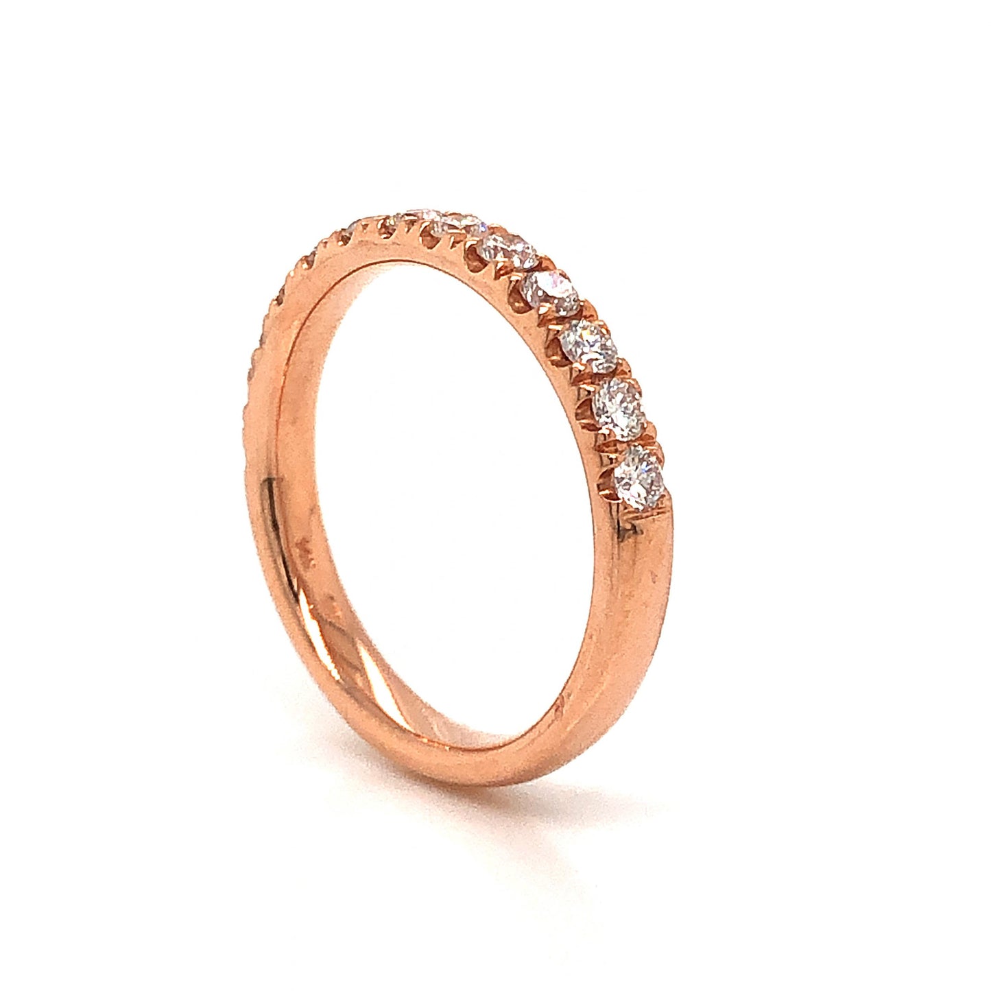 .52 Half Eternity Round Diamond Band in 14k Rose Gold