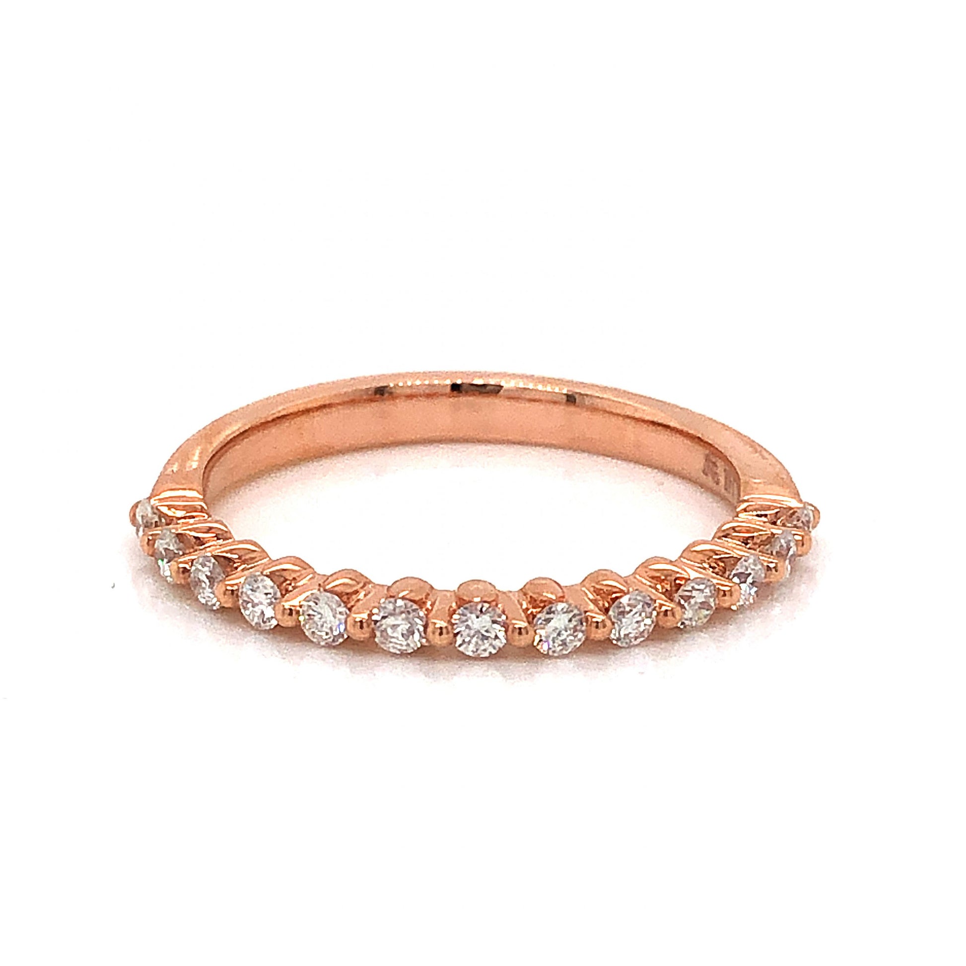 .21 Round Diamond Wedding Band in 14k Rose Gold