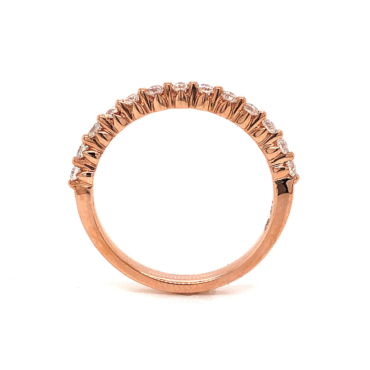 .21 Round Diamond Wedding Band in 14k Rose Gold